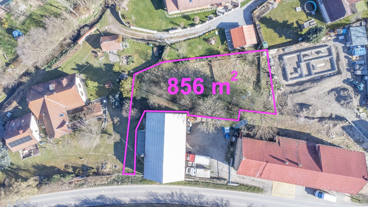 Videoprohlídka stavebního pozemku 856 m2, Čisovice