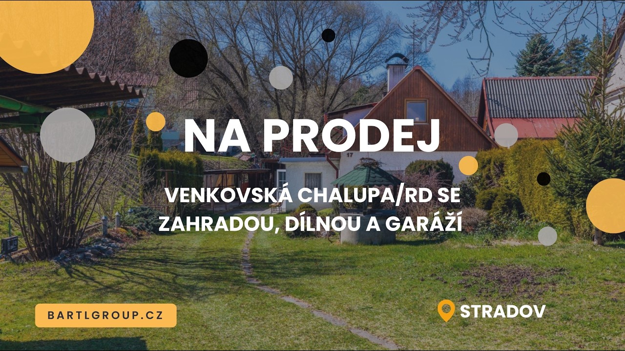 NA PRODEJ - Venkovská chalupa/RD se zahradou, dílnou a garáží