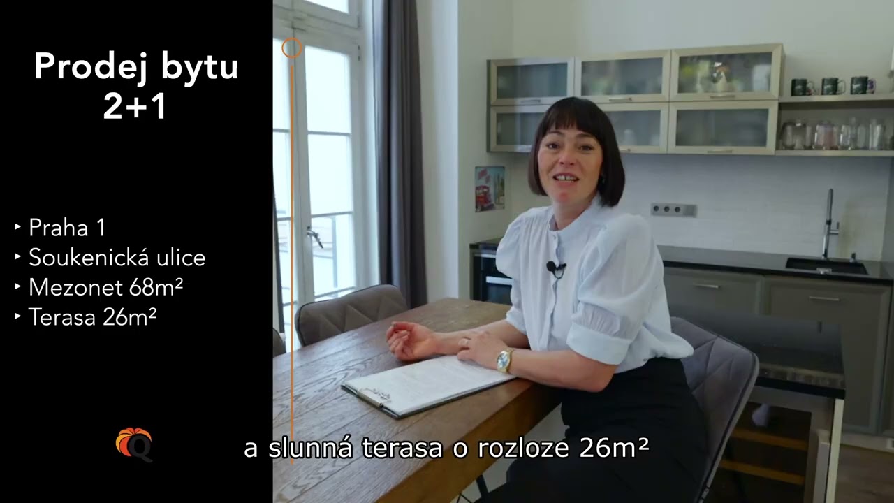 Luxusní mezonetový byt 2+1, 62,82m² + terasa 25,67m² - Praha - Nové Město