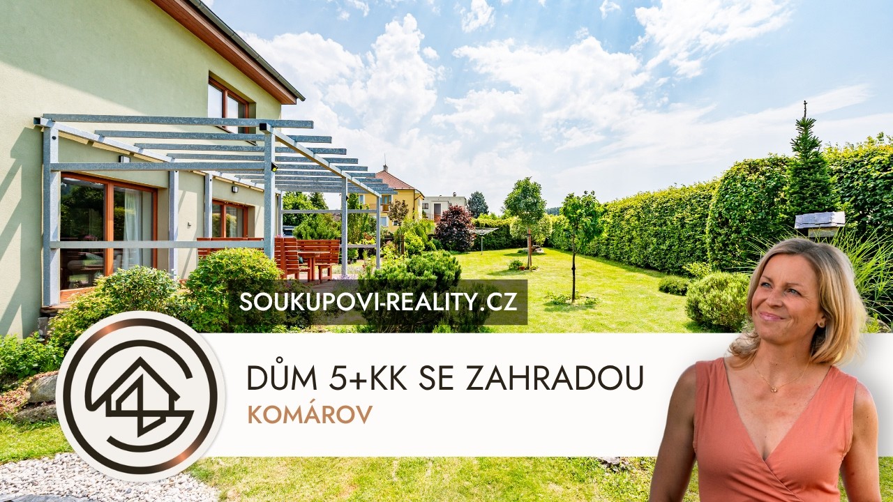 Moderní rodinný dům 5+kk v Komárově | Zahrada 1 000 m² a Brdy na dosah