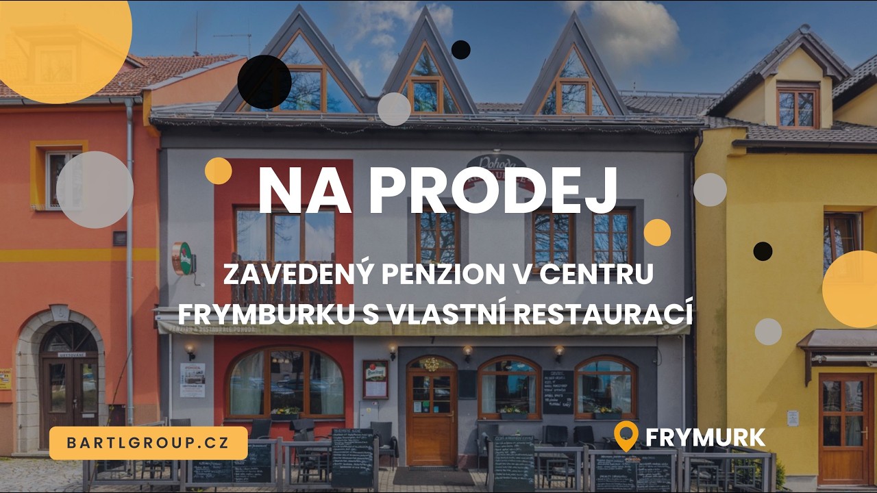 NA PRODEJ - zavedený Penzion v centru Frymburku s vlastní restaurací