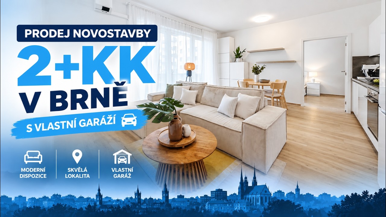 Prodej novostavby 2+kk v Brně s vlastní garáží