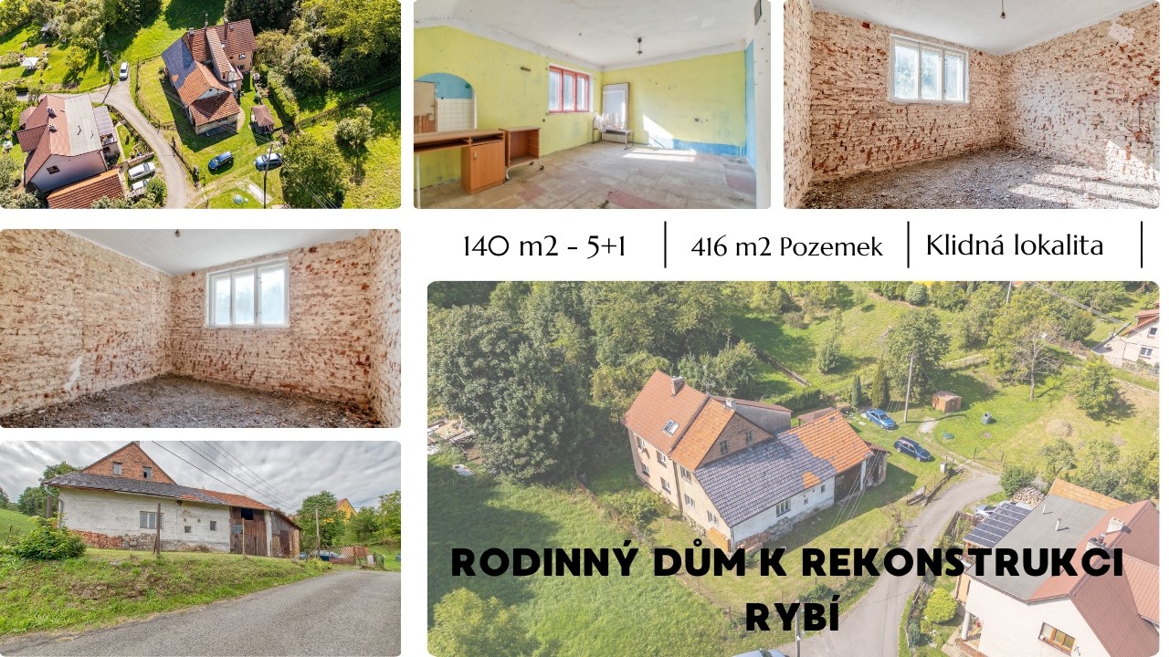 Prodej rodinného domu v Rybí!