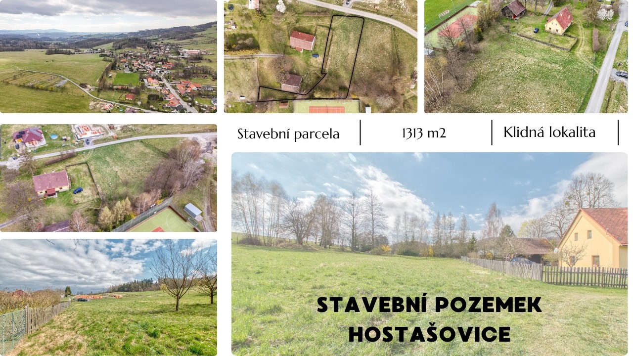 Prodej stavebního pozemku v Hostašovicích!