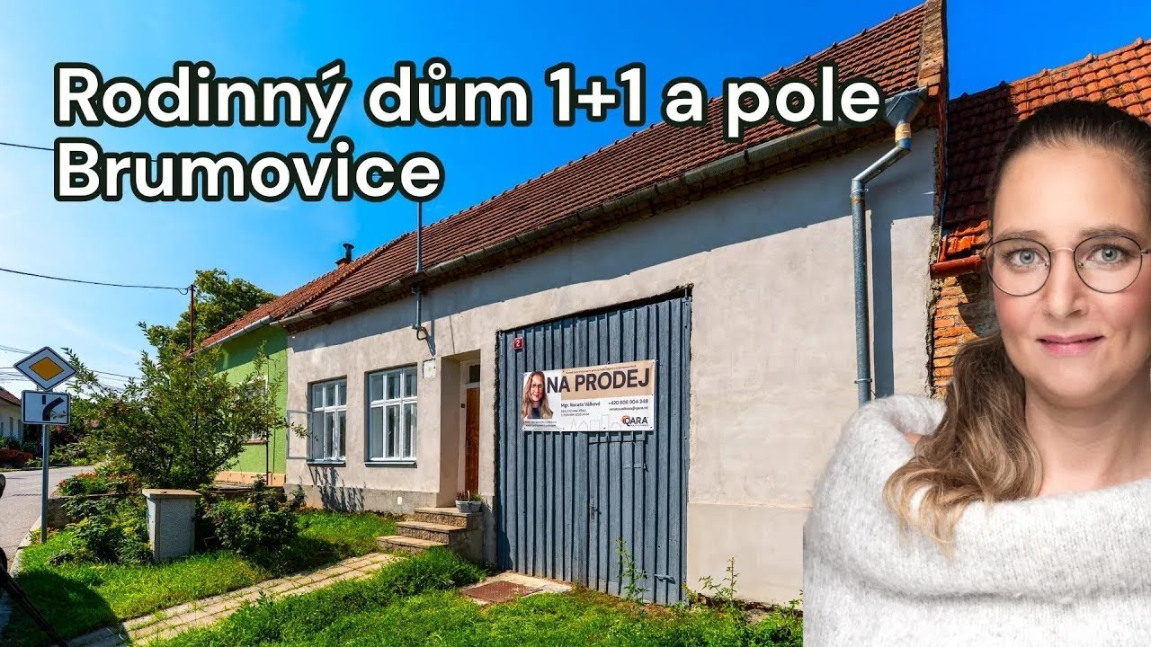 NA PRODEJ - rodinný dům, Brumovice pozemek 258 m²  + pole 3878 m²     VIDEOPROHLÍDKA