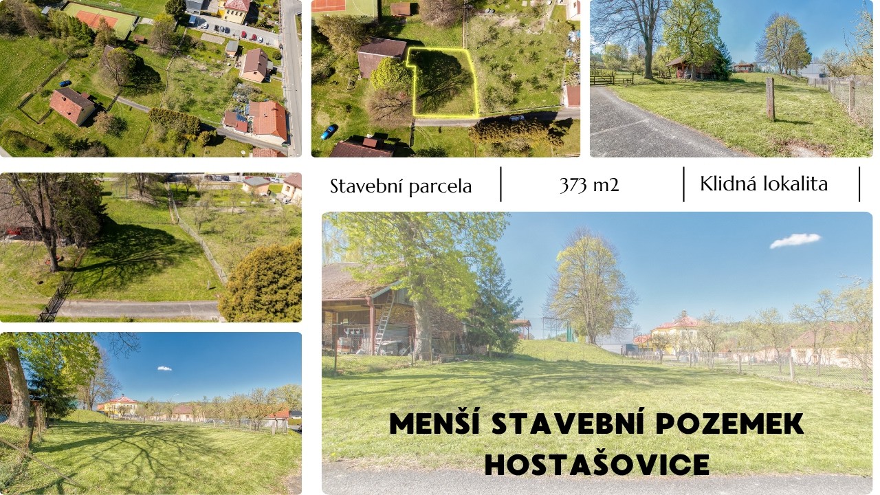 Prodej menšího stavebního pozemku v Hostašovicích!